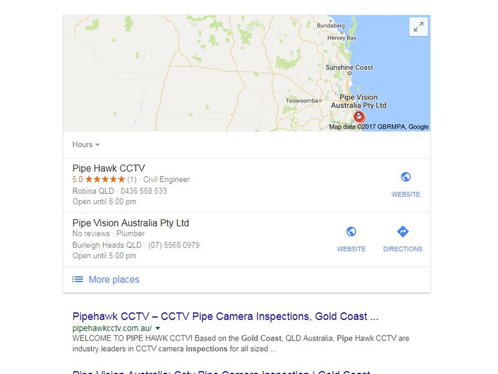 1st page google ranking gold coast